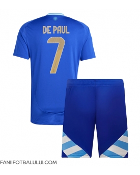 Argentina Rodrigo De Paul #7 Echipament de Fotbal Replică Copa America 2024 Copii Deplasare (+ Șorturi)